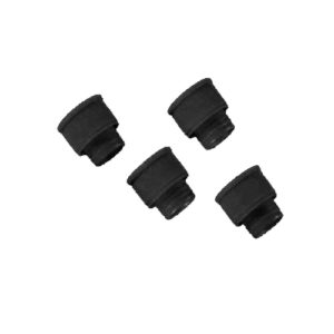Deltalab Ribbed Black Polyethylene Caps for 12mm Tubes