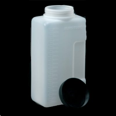 2 Litre Screwed Natural Rectangular Graduated Urine Containers