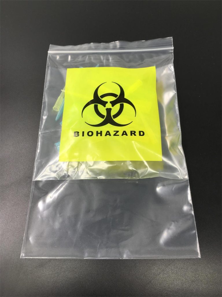 Biohazard Waste Zip Lock Bag