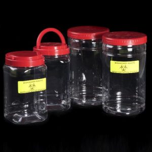 pet sweet jar with biohazard label large