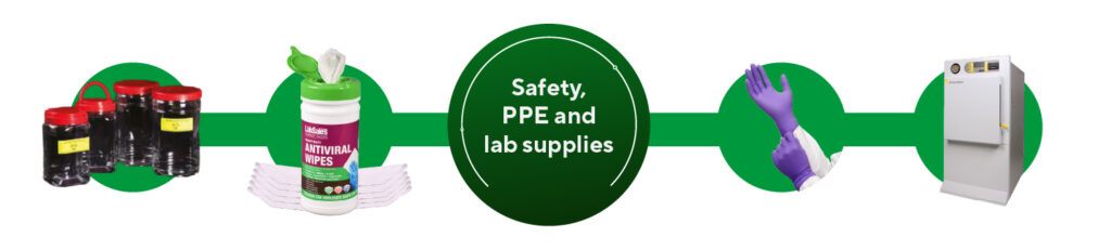 Laboratory safety supplies and PPE