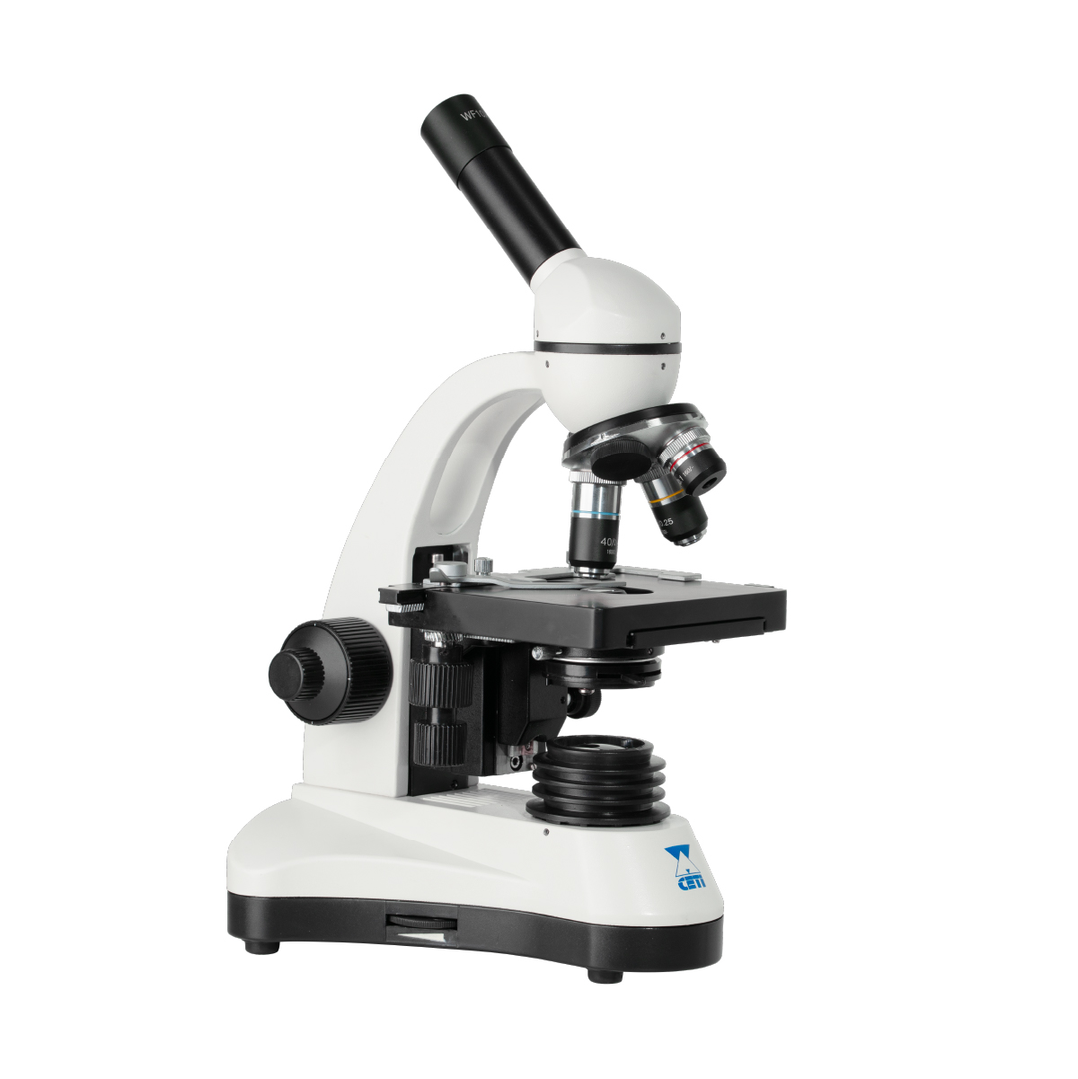 Ceti Focus II LED Monocular Compound Microscope with 4x, 10x, 40x Achromatic Objectives and 0.5W LED Illumination