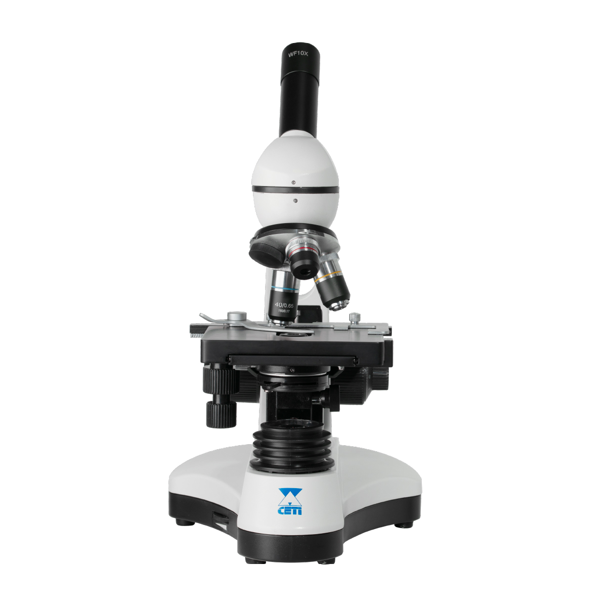 Ceti Focus II LED Monocular Compound Microscope with 4x, 10x, 40x Achromatic Objectives and 0.5W LED Illumination - Image 2