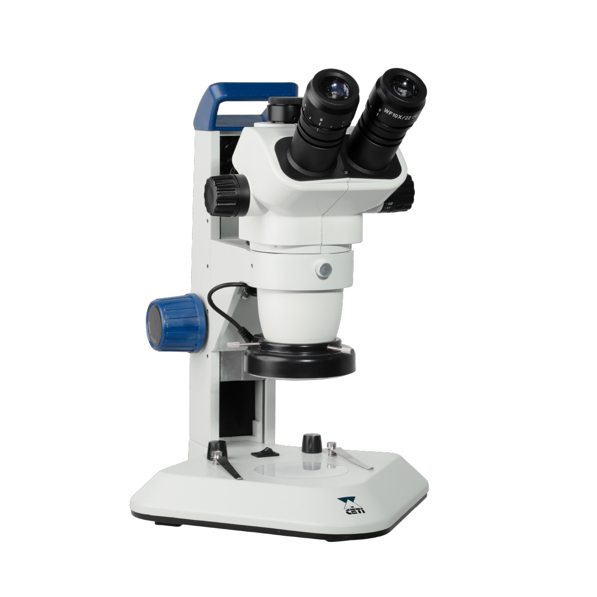 Ceti Steddy-D Trinocular Stereo Microscope, Integrated 3MP Camera, diamond base with 0.67x - 4.5x Plan Achromatic Objectives and 5W Transmitted plus 8W Reflected LED Illumination